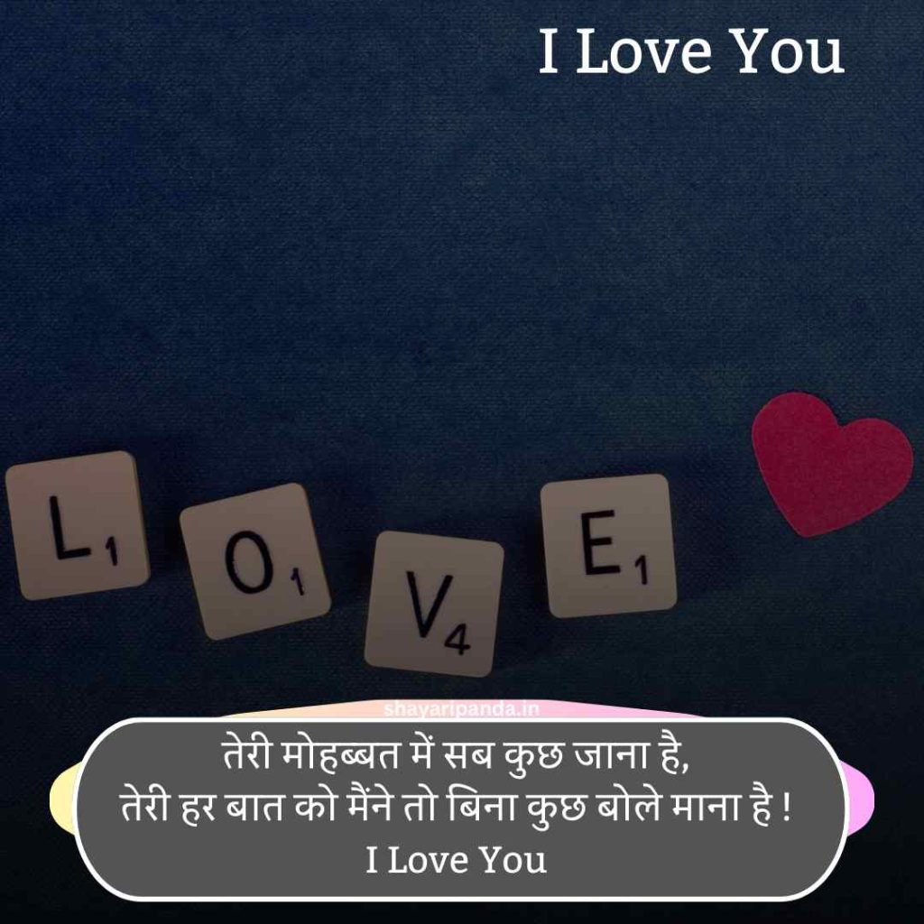 I Love You Shayari
