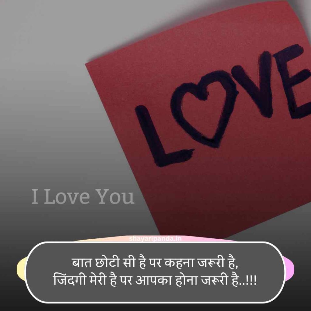 I Love You Shayari