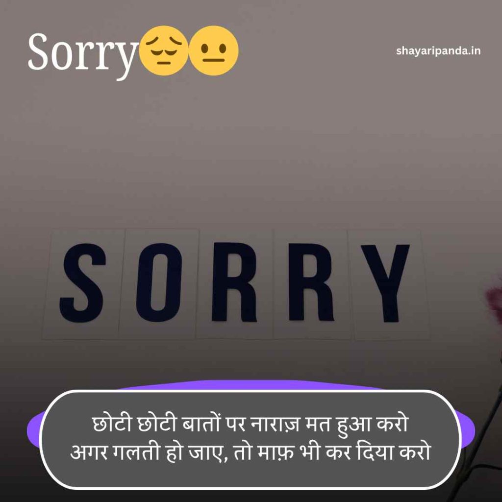 Sorry Shayari in Hindi