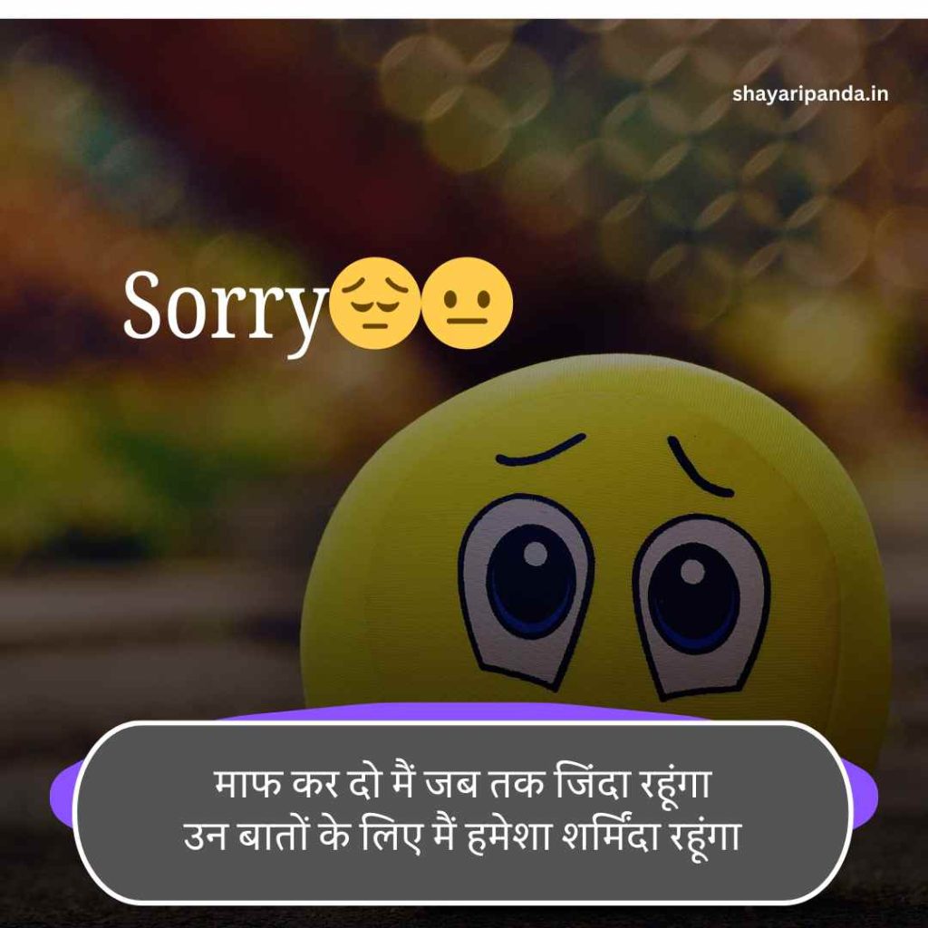 Sorry Shayari in Hindi
