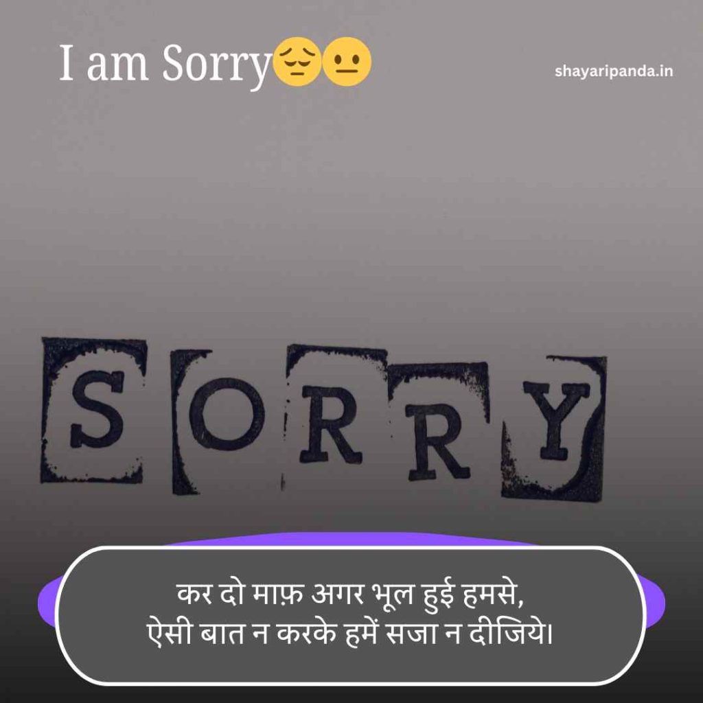 Sorry Shayari in Hindi