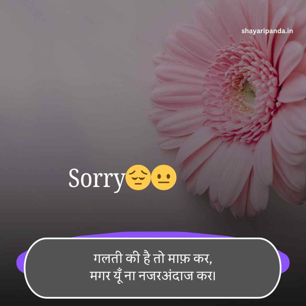 Sorry Shayari in Hindi