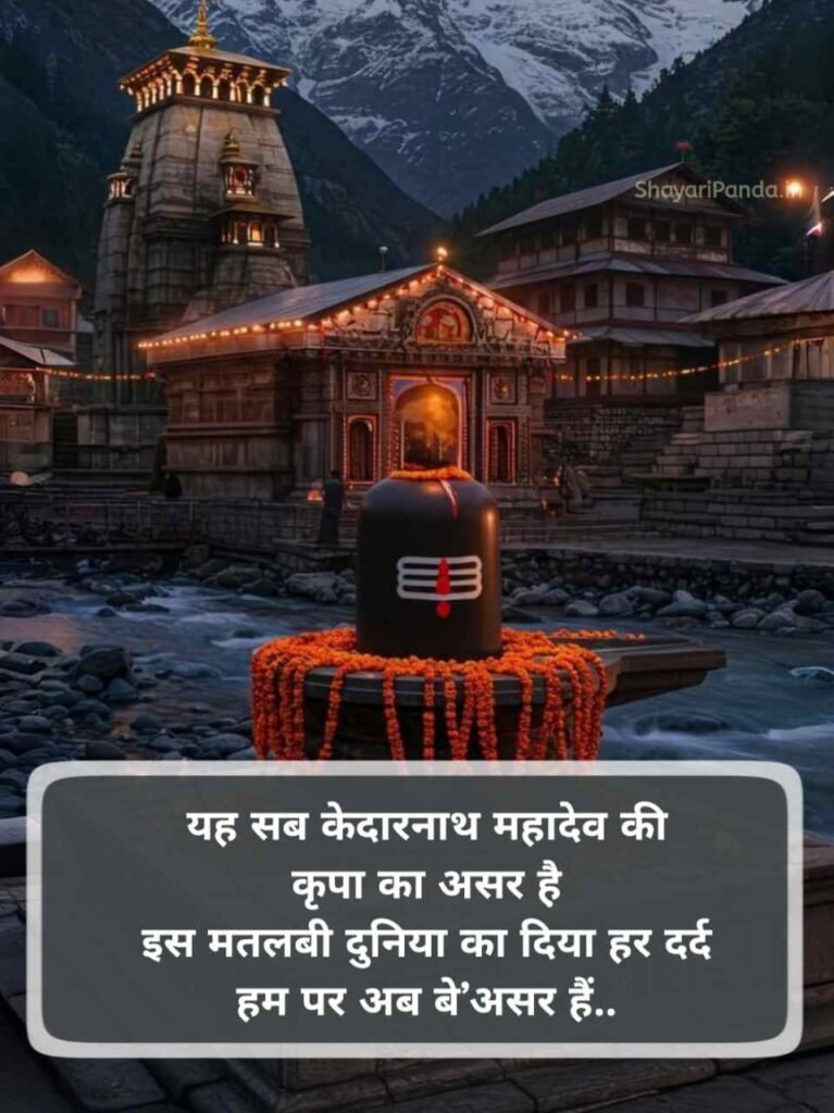 Kedarnath shayari Status